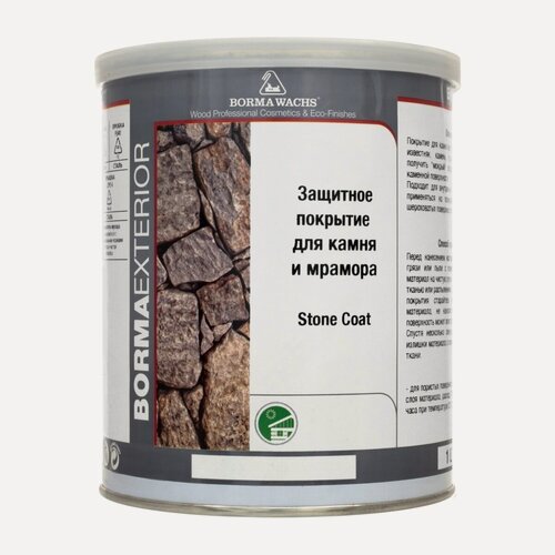 Изображение товара Специальный лак для защиты камня и мрамора Borma Stone Coat 1 л Полуматовый 5050