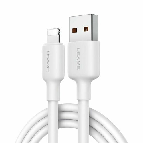 Кабель iPhone Lightning USAMS SJ604 U84 (2.4A/1m) белый горящие скидки usams u2 usb to apple lightning 1m white