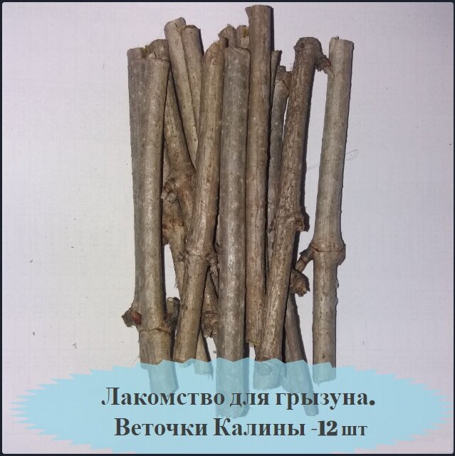 "Веточки калины" - лакомство для грызунов. 12 шт.