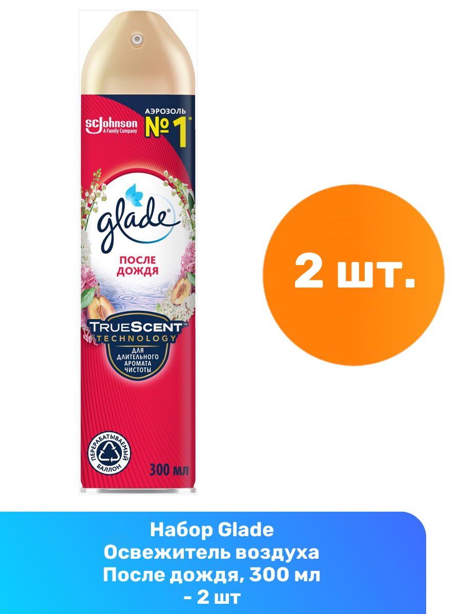 Glade Освежитель воздуха После дождя 300 мл - 2 шт