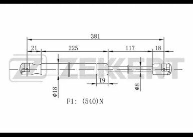 Амортизатор багажника для ford mondeo iv 07- Zekkert GF1942