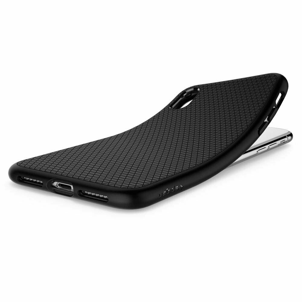Чехол-капсула SPIGEN для iPhone X / XS - Liquid Air - Черный матовый - 063CS25114