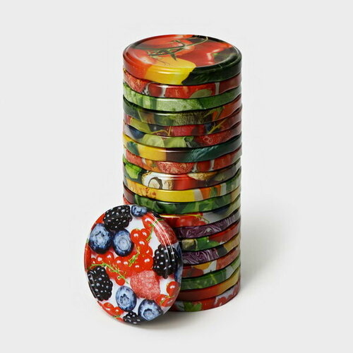 Крышка для консервирования Калейдоскоп ТО-82 мм металл лак упаковка 20 шт 20 шт 658₽