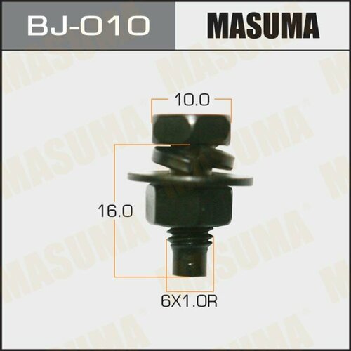 Болт с гайкой Masuma М 6x16x10- набор 6 шт 434₽