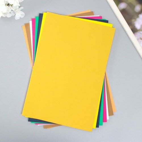 Фоамиран Астра 1 мм 20х30 см набор 8 листов цв ассорти 382₽