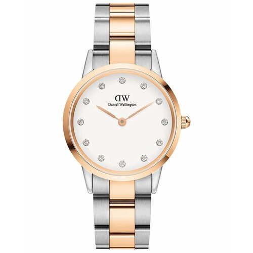фото Наручные часы daniel wellington iconic link, серебристо-золотистый