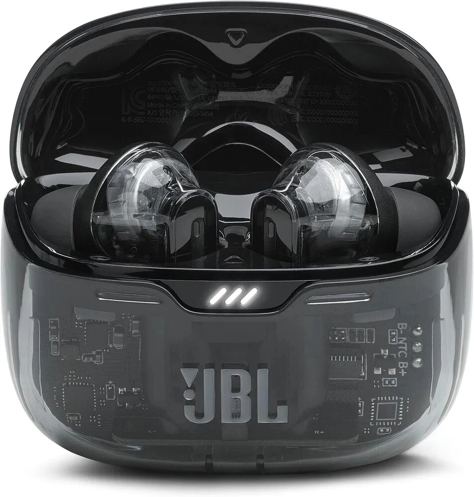 Гарнитура вкладыши JBL Tune Beam Ghost черный беспроводные bluetooth в ушной раковине (JBLTBEAMGBLKAS)