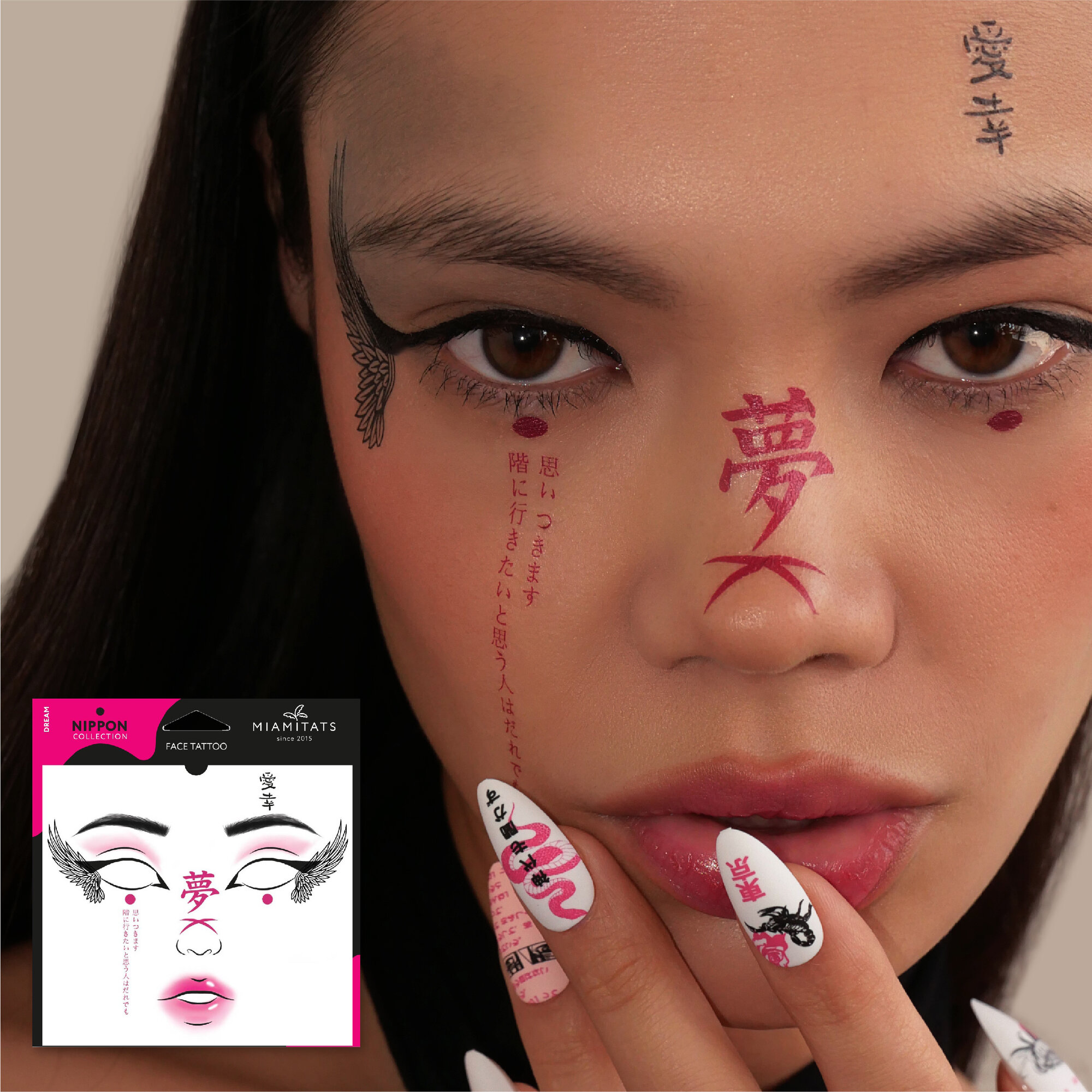 Набор переводных мейкап тату для макияжа лица FFACE TATTOOS Nippon Dream