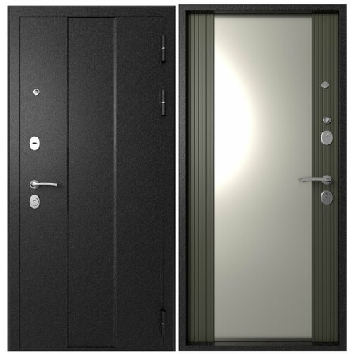 Эталон М-5 Черный букле-Софт графит (зеркало) 860 правая