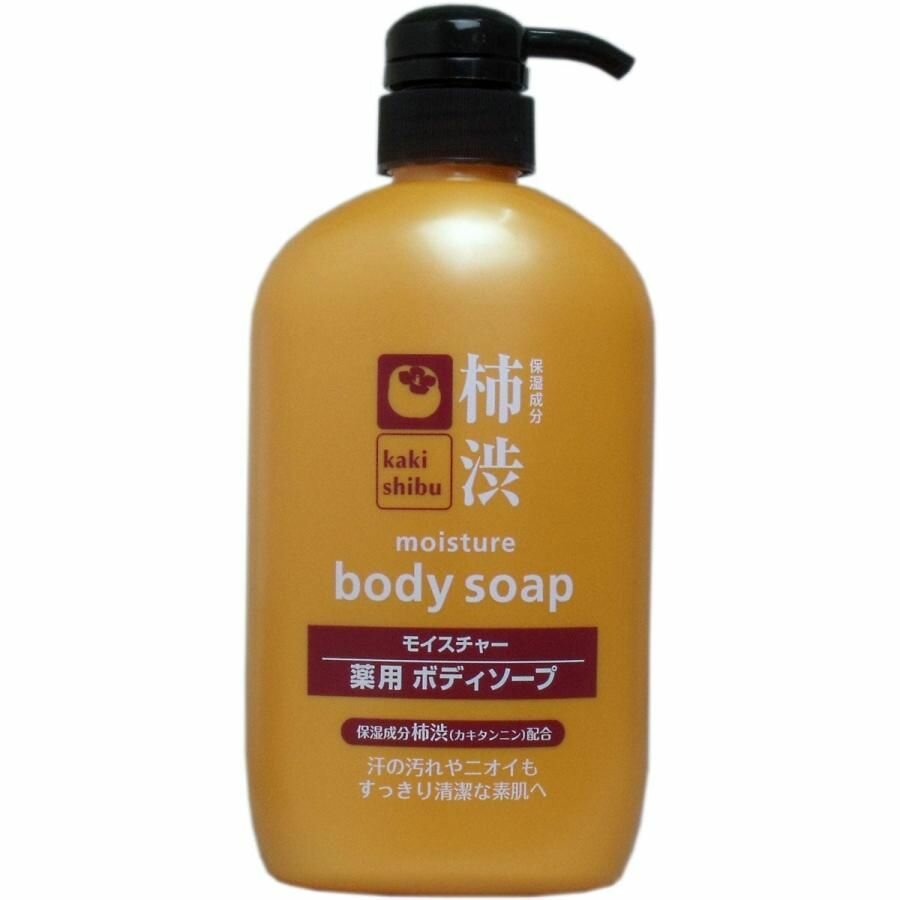 KUMANO YUSHI Жидкое мыло для тела Kakishibu Moisture Body Soap увлажняющее, с экстрактом хурмы, 600мл.