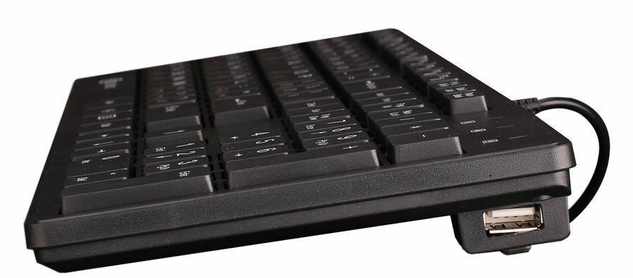 Клавиатура Oklick 520M2U, USB, черный + черный [1061587]