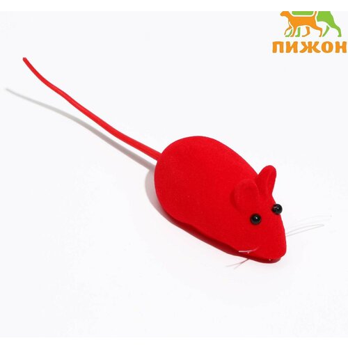 Мышь бархатная 6 см красная 450₽