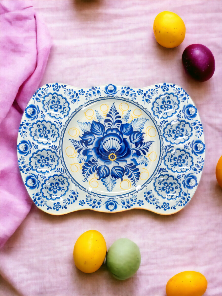 Подставка пасхальная для 8 яиц и кулича 33см SHELLEY — фото 1