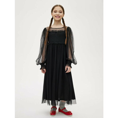 Платье Noble People, размер 140, черный платье noble people флористический принт размер 140 черный