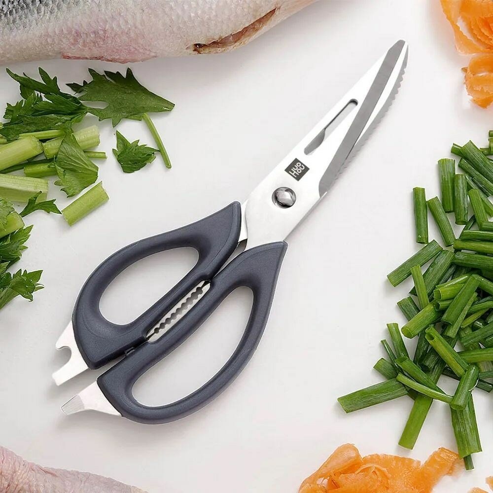 Huohou Многофункциональные кухонные ножницы с чехлом на магните Huo Hou Multifunction Kitchen Scissors (HU0291) Black