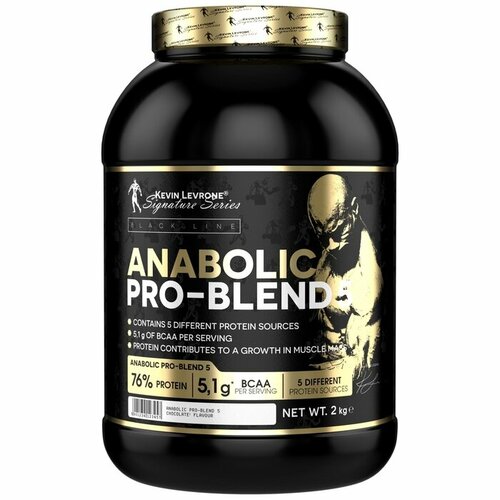 протеин levrone black line anabolic pro blend 2кг клубнично банановый LEVRONE Black Line Anabolic Pro-Blend 2 kg (Vanilla)