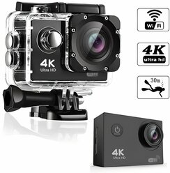 Экшн камера подводная SPORTS CAM 4K ULTRA HD, Диагональ 1.5, защита IPX7