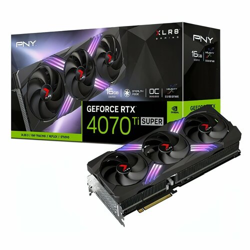 Видеокарта PNY RTX 4070Ti SUPER 16GB XLR8 Gaming VERTO Tr Fan OC 109999₽