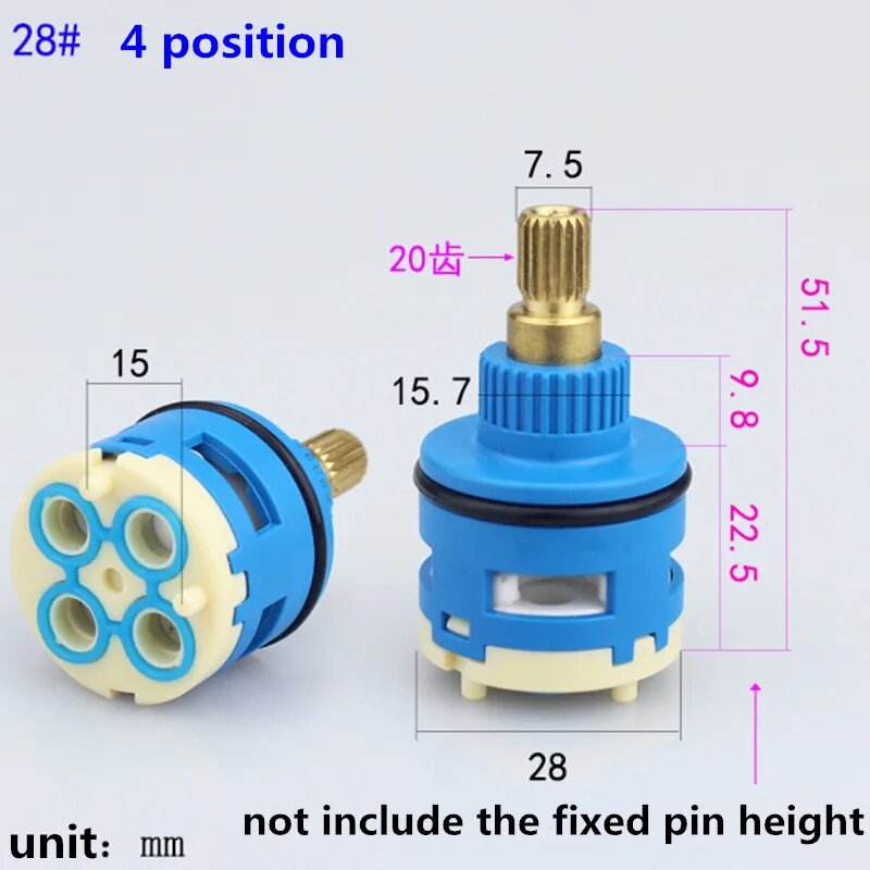 Картридж для смесителя 3 позиции 4 позиции 28mm Dia. 4P