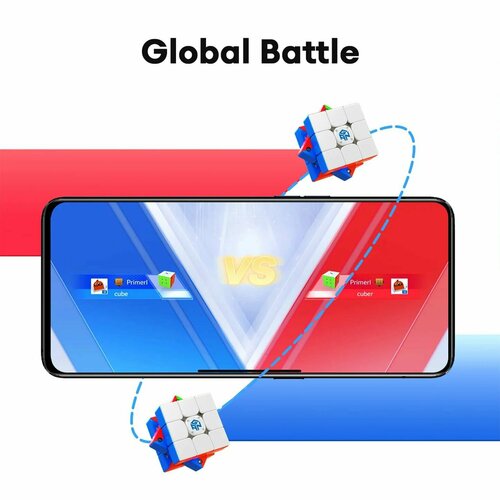 фото "умный" кубик рубика магнитный электронный gan 356 i 3x3 magnetic v3 uv coated