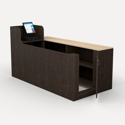 Изображение товара Кассовый стол "лента" №2 правый, Дуб Венге и Дуб Сонома. Производитель товара - компания Westcom.
