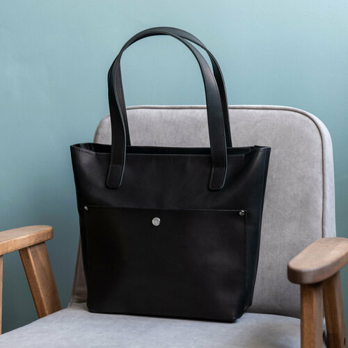 Сумка шоппер LEWSKI, фактура матовая, черный, черный матовый