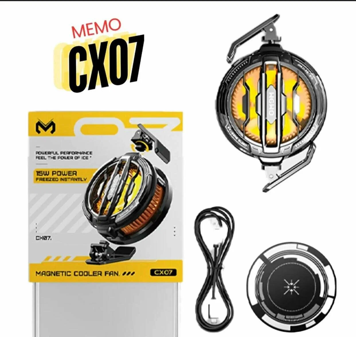 Охлаждающее устройство COOLER CX07 для смартфонов — мощное охлаждение, Type-C, LED-подсветка