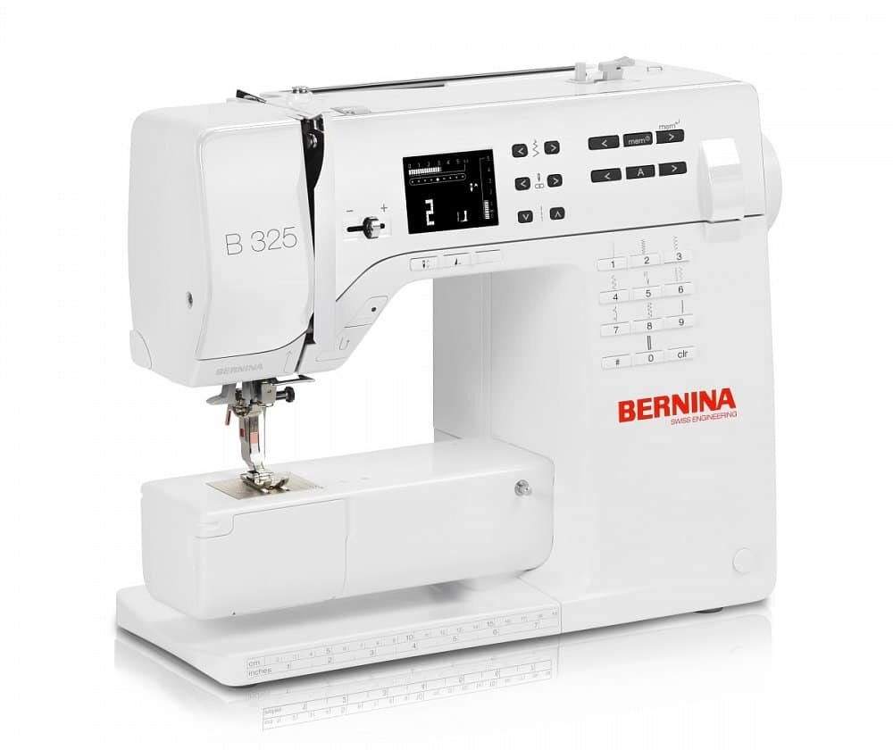 Bernina 325 Электронная швейная машина Bernina B 325 - это высокое качество, удобство в использовании и простота в обращении, а также шикарный дизайн. Стильное шитье - это так просто!