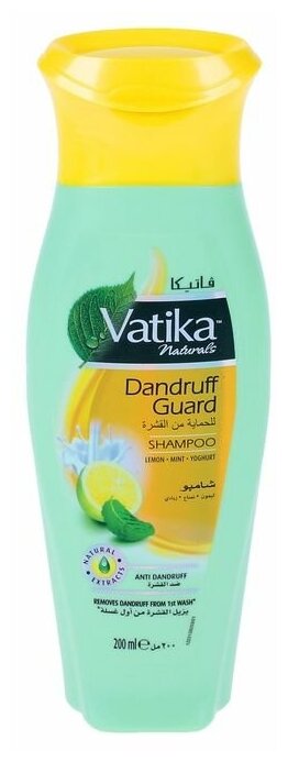 Шампунь для волос Dabur Vatika Naturals Dandruff Guard, против перхоти, 200 мл