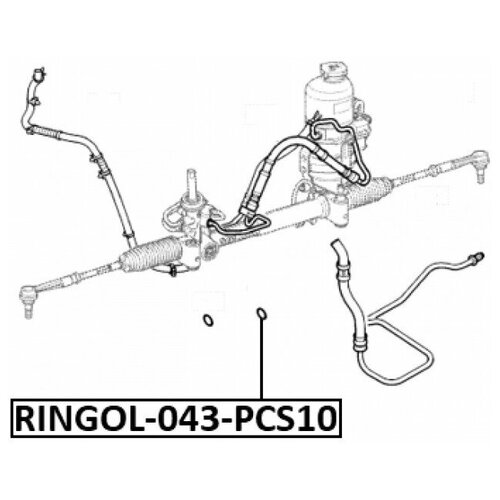 FEBEST RINGOL-043-PCS10 Кольцо уплотнительное трубки г.у.р. комплект (10 шт. в упаковке)
