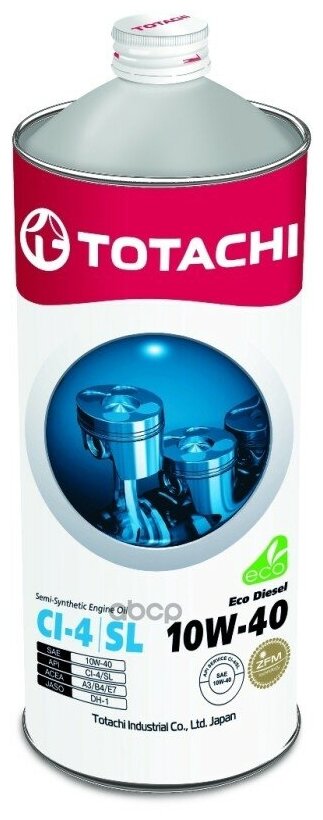 TOTACHI Totachi Eco Diesel Semi-Synthetic Ck-4/Cj-4/Sn 10W-40 1Л