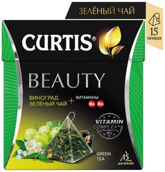 Чай зеленый Curtis "Beauty", с добавками, 15 пирамидок