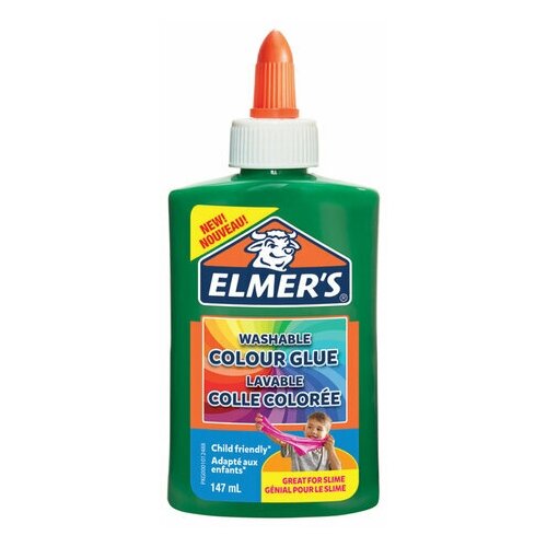 Клей для слаймов Elmer's Colour Glue, 147мл, зеленый, непрозрачный, 3шт. (2109505)