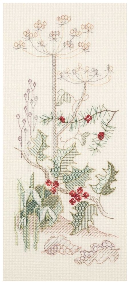 Seasons Panel - Winter #SP04 Derwentwater Designs Набор для вышивания 29 x 13 см Блэкворк