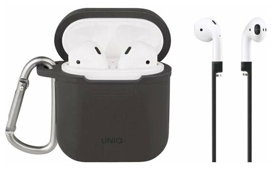 Чехол Uniq Vencer для AirPods 1/2, серый