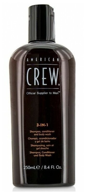 American Crew Classic 3 in 1 - Шампунь, кондиционер и гель для душа 250 мл