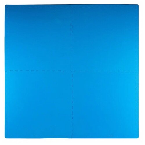 фото Коврик-пазл eco-cover универсальный 60х60, синий, 120х120 см