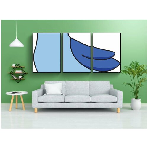 фото Набор модулных постеров для интерьера "голубь, мультфильм, птица" 60x90 см. в тубусе, без рамки lotsprints