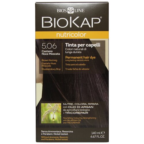 BioKap Nutricolor крем-краска для волос, 5.06 коричневый (мускатный орех)