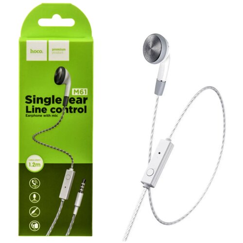 Наушники проводные с микрофоном для компьютера iphone телефона M61 белые 72000₽