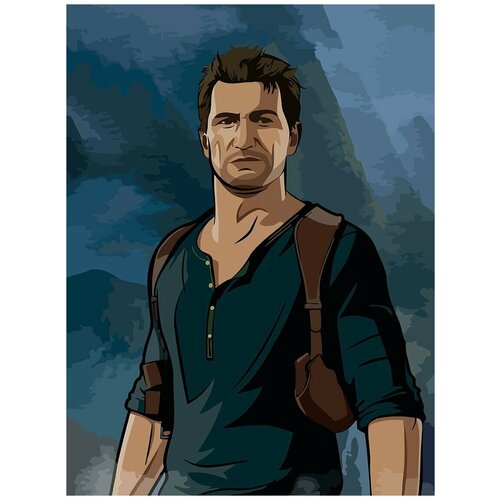 Картина по номерам на холсте игра Uncharted Нейтан Дрейк - 6589 В 30x40 картина по номерам на холсте игра uncharted 4 9683 в 30x40