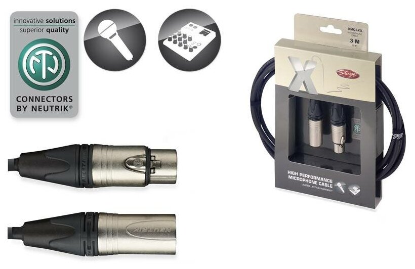 Микрофонный кабель STAGG XMC3XX (XLR-XLR)