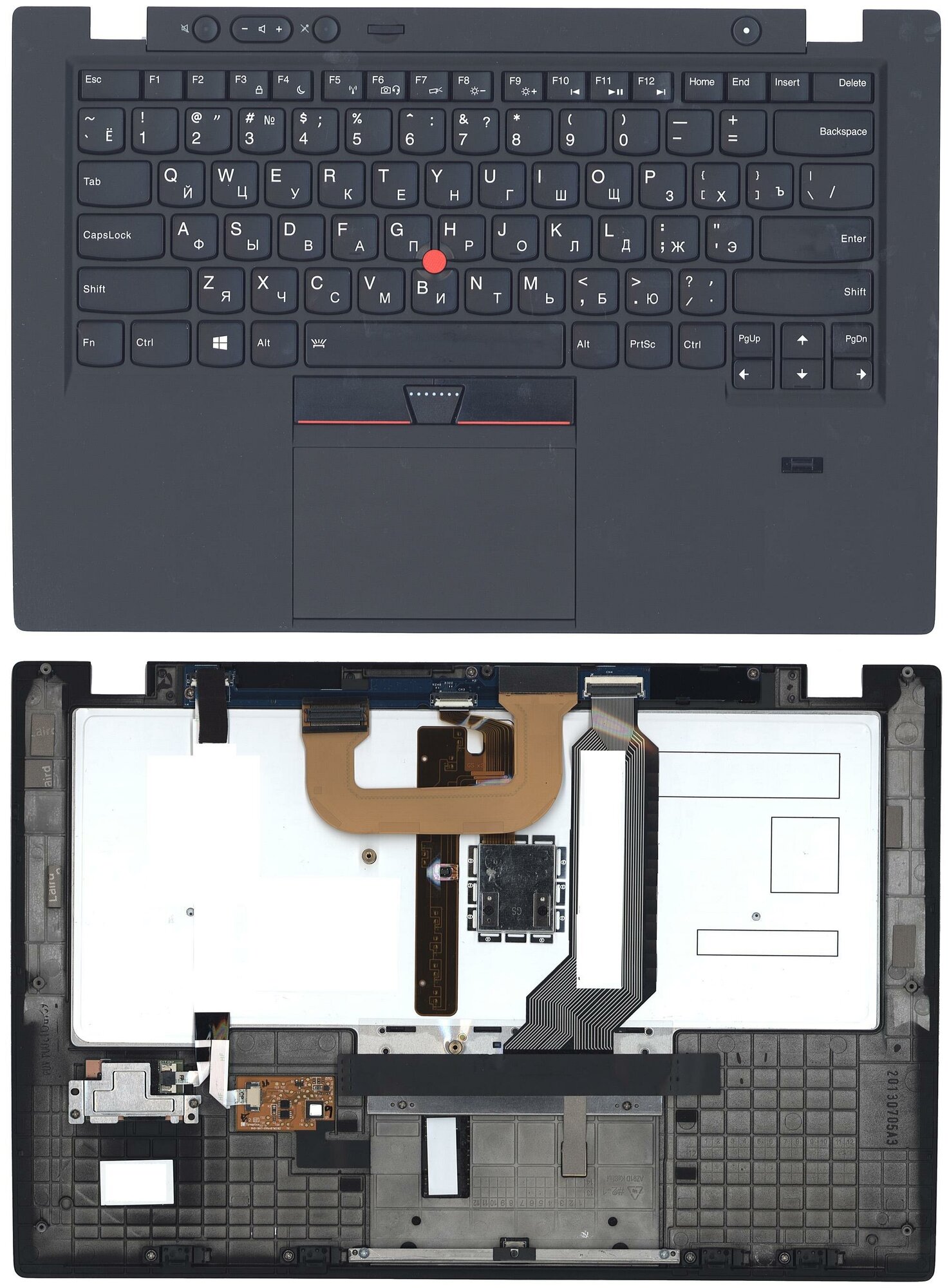 Клавиатура для ноутбука Lenovo ThinkPad X1 Carbon 1st Gen 2013 топ-панель черная