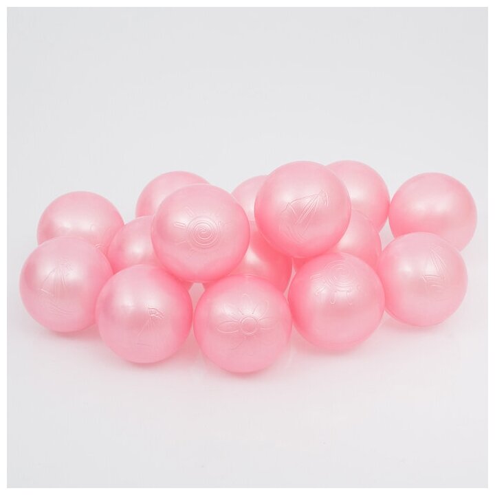 Шарики для сухого бассейна «Перламутровые», диаметр шара 7,5 см, набор 150 штук, цвет розовый
