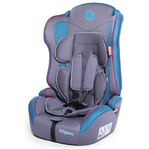 Автокресло группа 1/2/3 (9-36 кг) Babycare Upiter Plus, голубой/серый