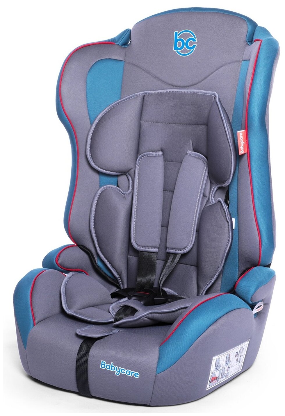 Baby Care Детское автомобильное кресло Upiter Plus гр I/II/III, 9-36кг, (1-12лет) Голубой/Серый (Navy/Grey)