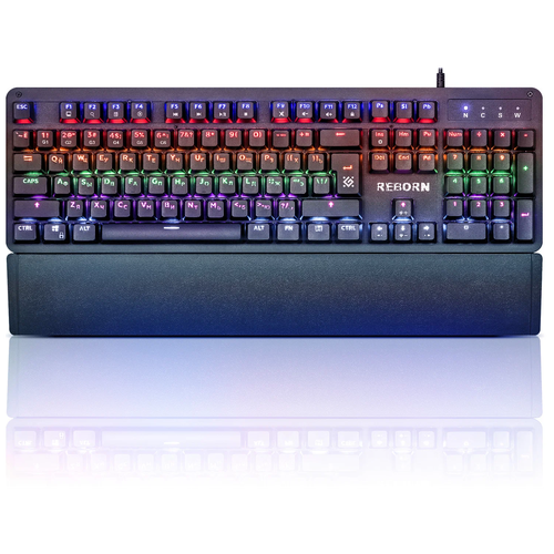 Клавиатура Defender REBORN GK-165DL, механическая, проводная, USB, черный (45165)