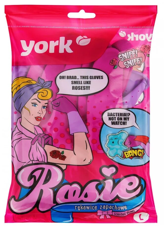 Перчатки York Rosie резиновые