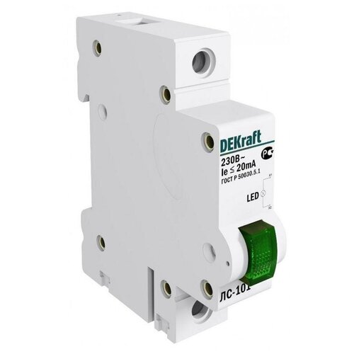 фото Лампа сигнальная на din-рейку 1p зел. sche 18004dek schneider electric