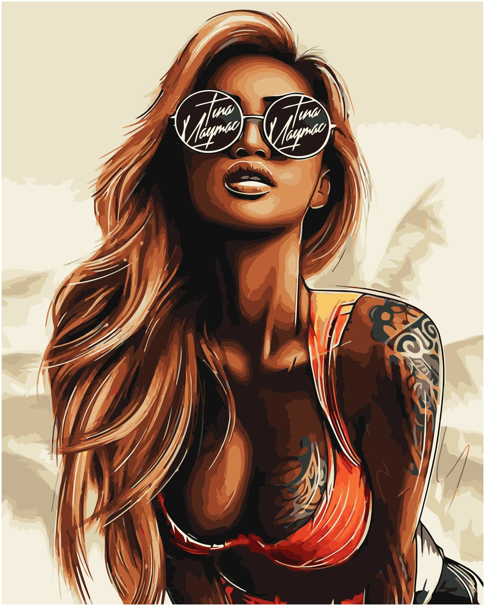 Девушка с айфоном картина